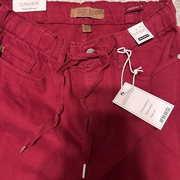 NWT Judy Blue Scarlet High Waist Pull On Double Cuff Jogger - Picture 3 of 5